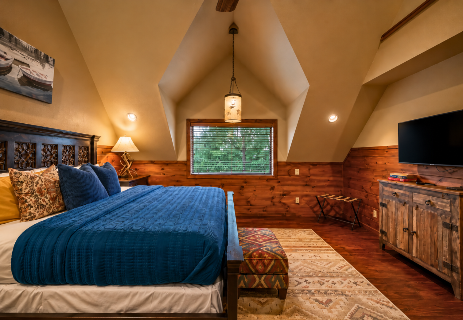 Settle into king-bed comfort after a day of exploring.