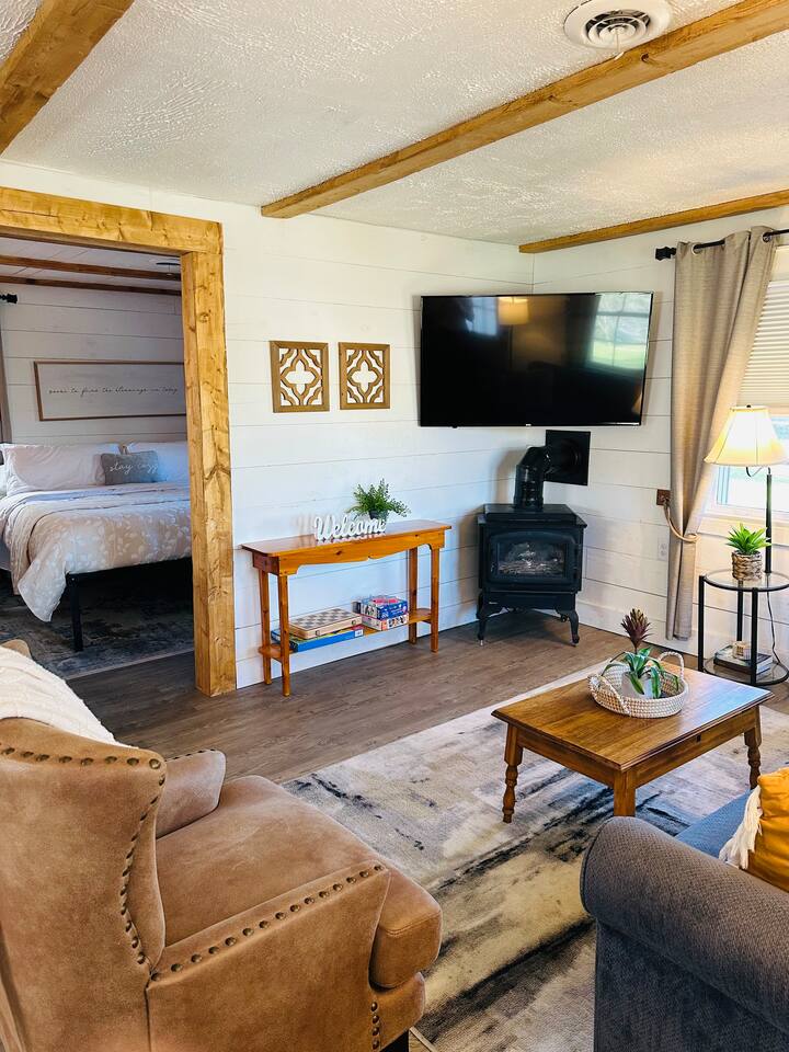 Fireplace is for decor purposes only. It is not operational.