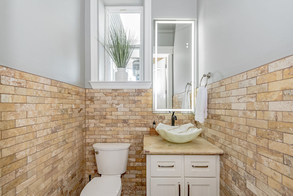 Half bath conveniently located on main floor