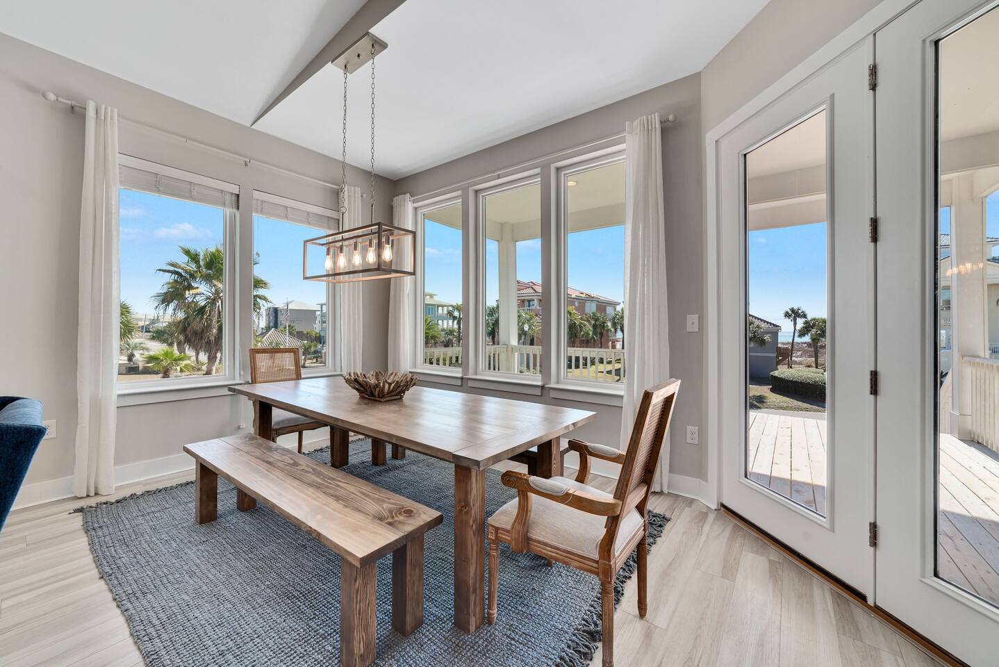 Timeless Dining Delights: Gather with Loved Ones at the Chic Kitchen Island &amp; Balcony Table. Savor Culinary Treasures &amp; Craft Cherished Memories.