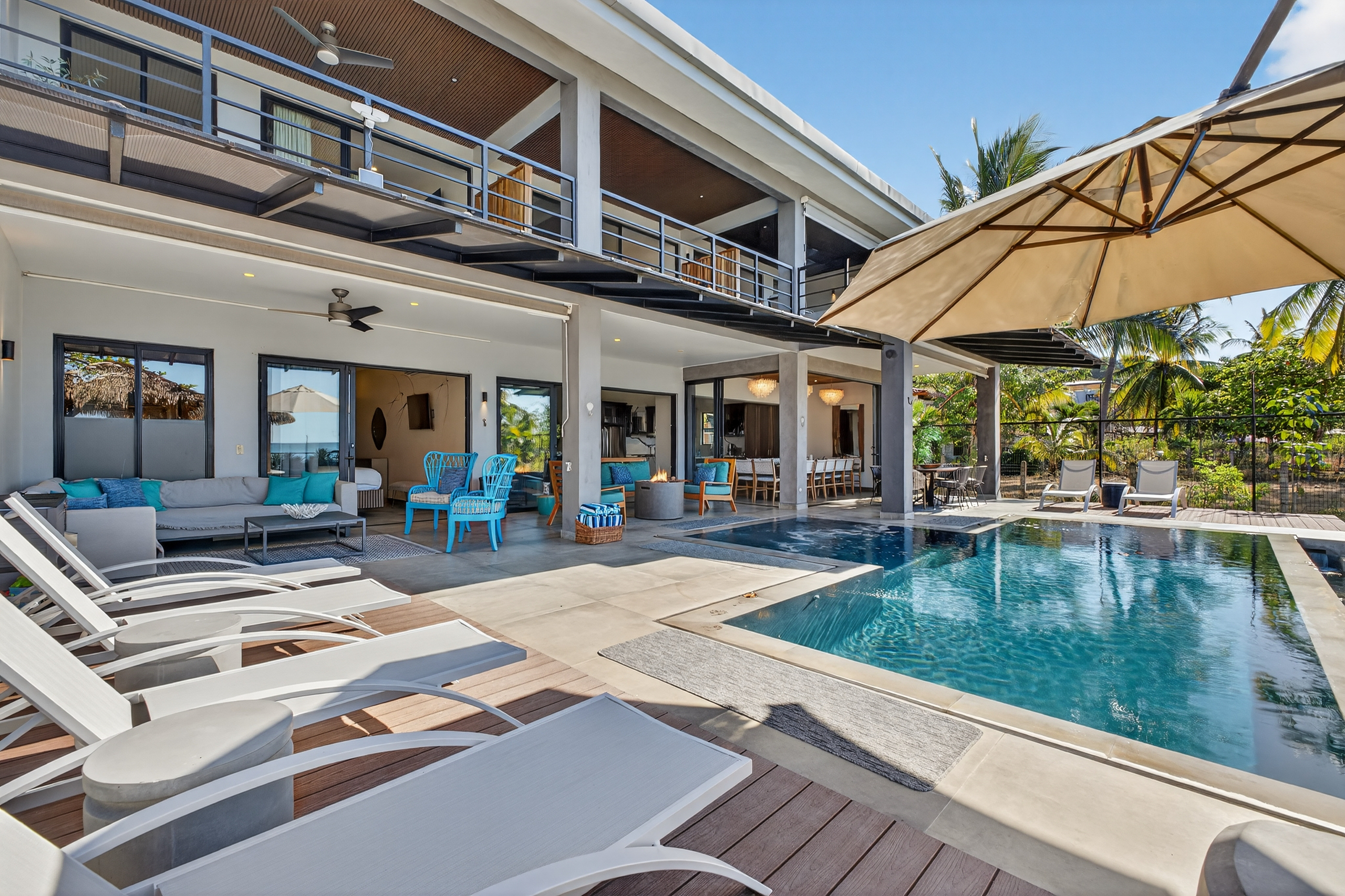Plenty of lounge chairs and options for your guests.