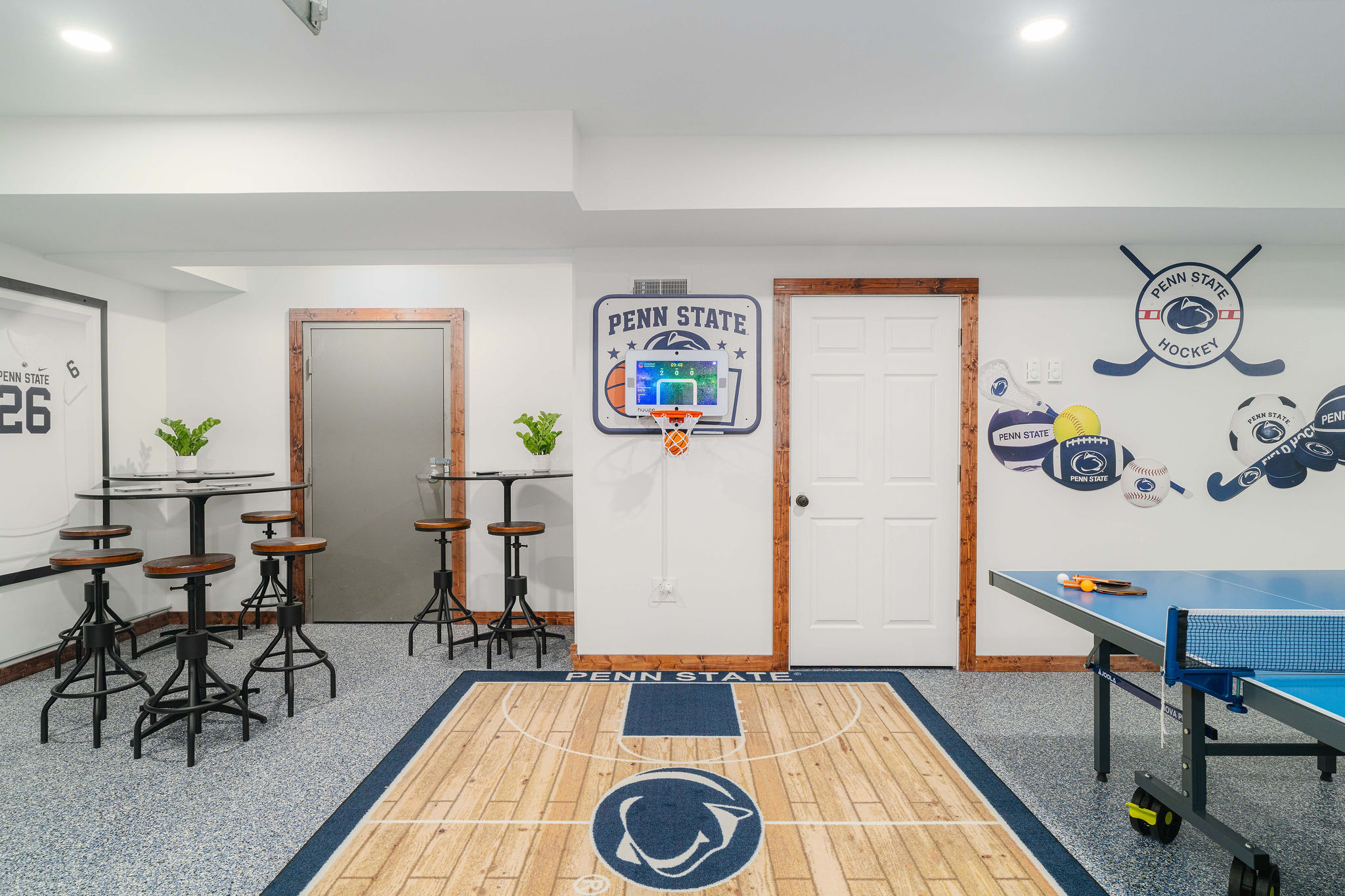 High-top bar seating and sports décor make this the ultimate hangout for watching, cheering, and replaying every big moment.