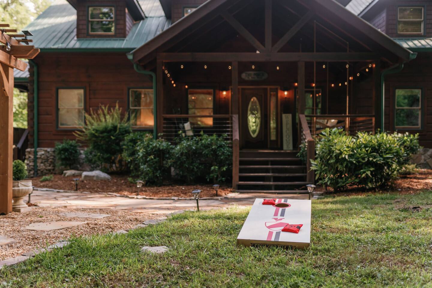 Set up corn hole next to the firepit for some friendly competition!
