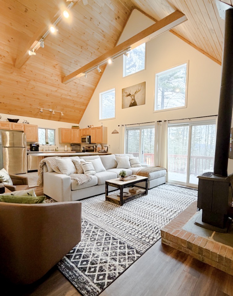 Whether quiet mornings or gatherings this space will leave you in comfort.