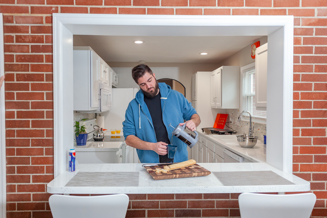 Enjoy your perfect cup of coffee made using the French press, pour-over or Keurig Duo in the dining room overlooking the beautifully landscaped backyard.