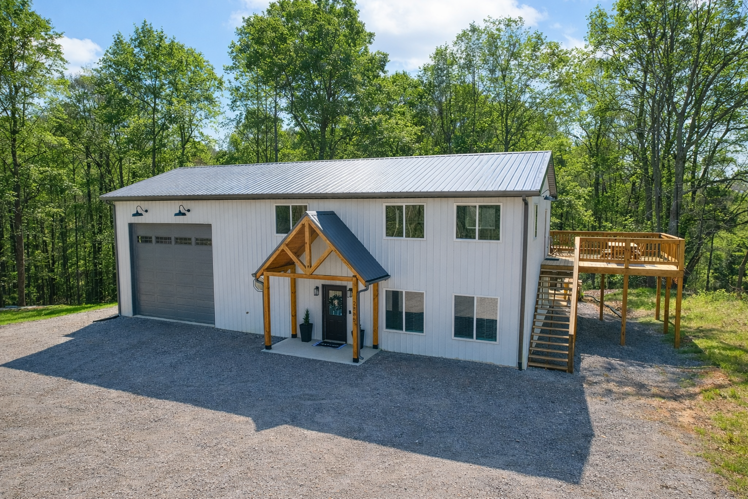 Welcome to your lake retreat—plenty of parking, modern farmhouse style, and easy access for boats and trailers.