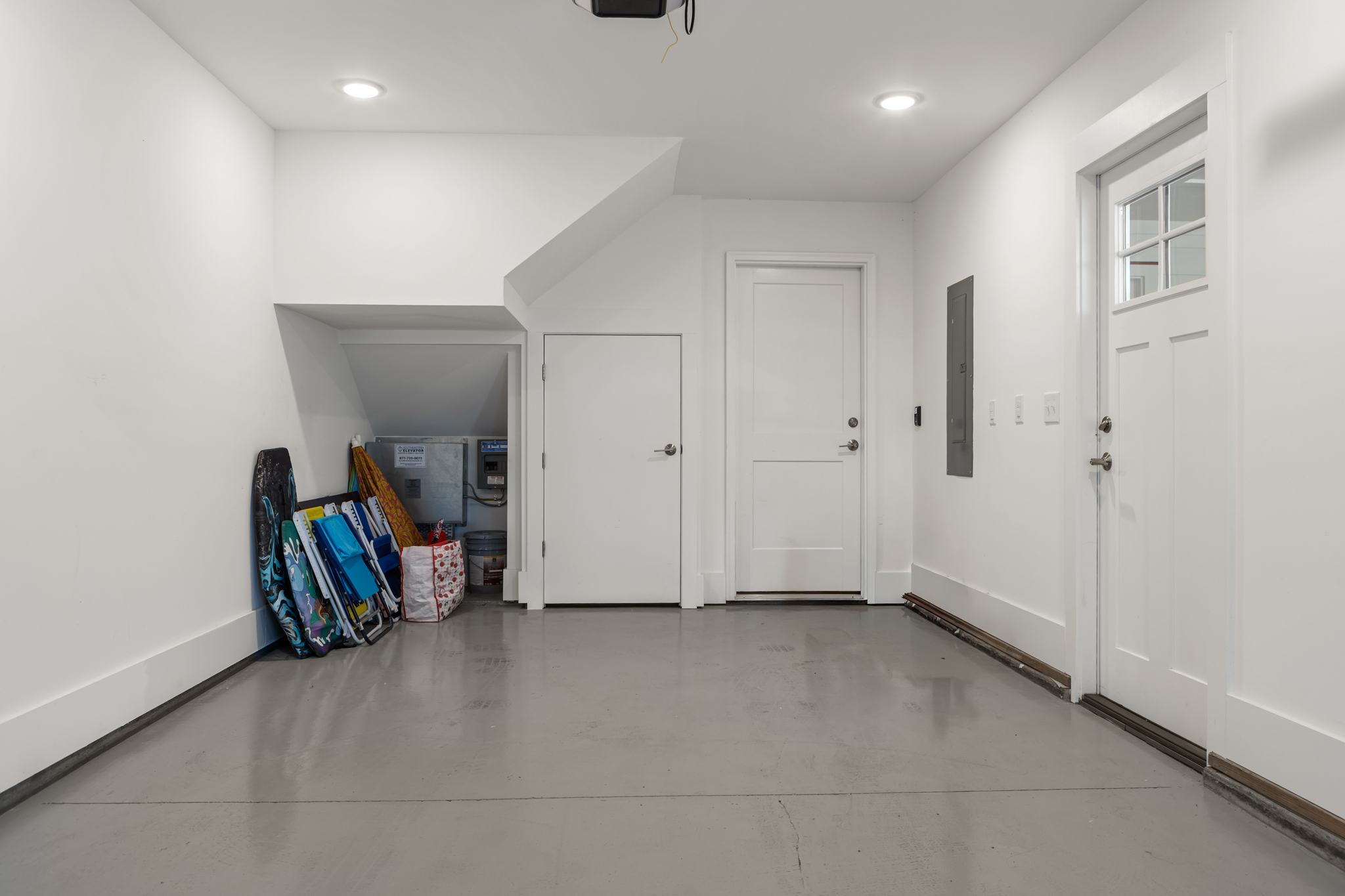 You'll find beach chairs in the garage