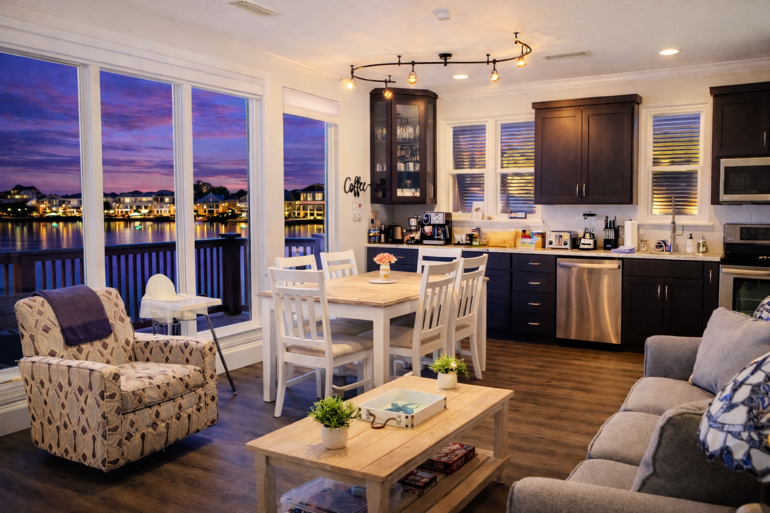 Gorgeous water views, even from inside.