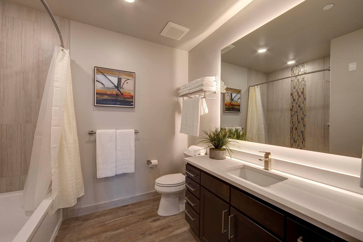The second full bathroom is spacious and conveniently located.