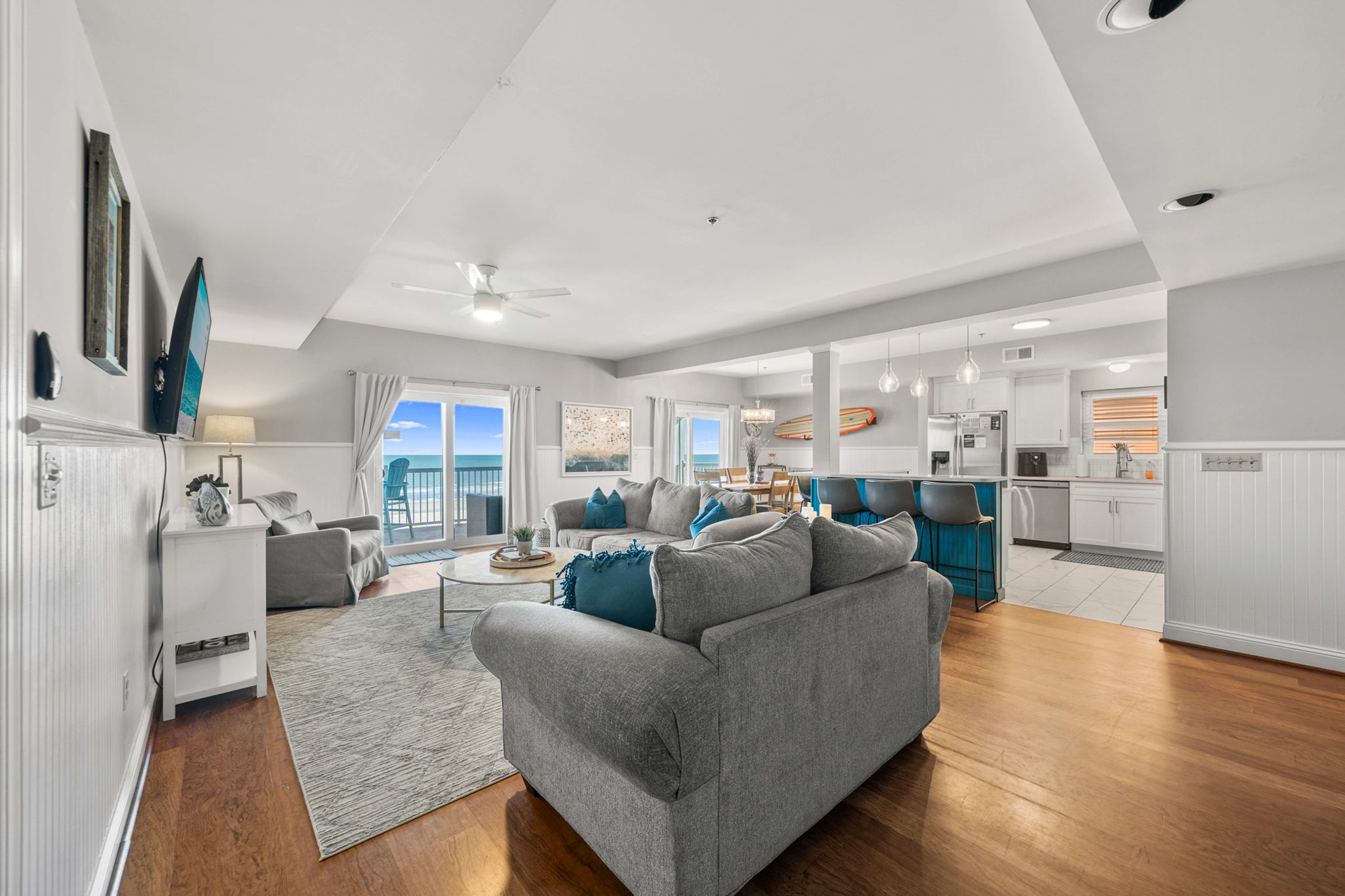 Living Room  | Morning Sunrise | 302 Oceanview | 1116 Ocean Blvd, Isle of Palms, SC | IOP Escapes