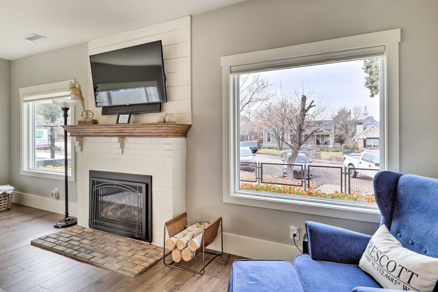 Stack the firewood and get the fireplace going for a cozy night after a day of exploring.