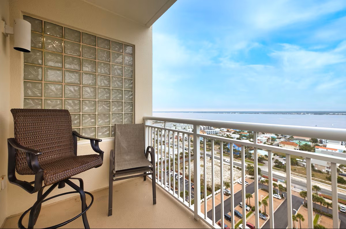 Private Balcony of 2nd King En-Suite with Views of the Santa Rosa Sound