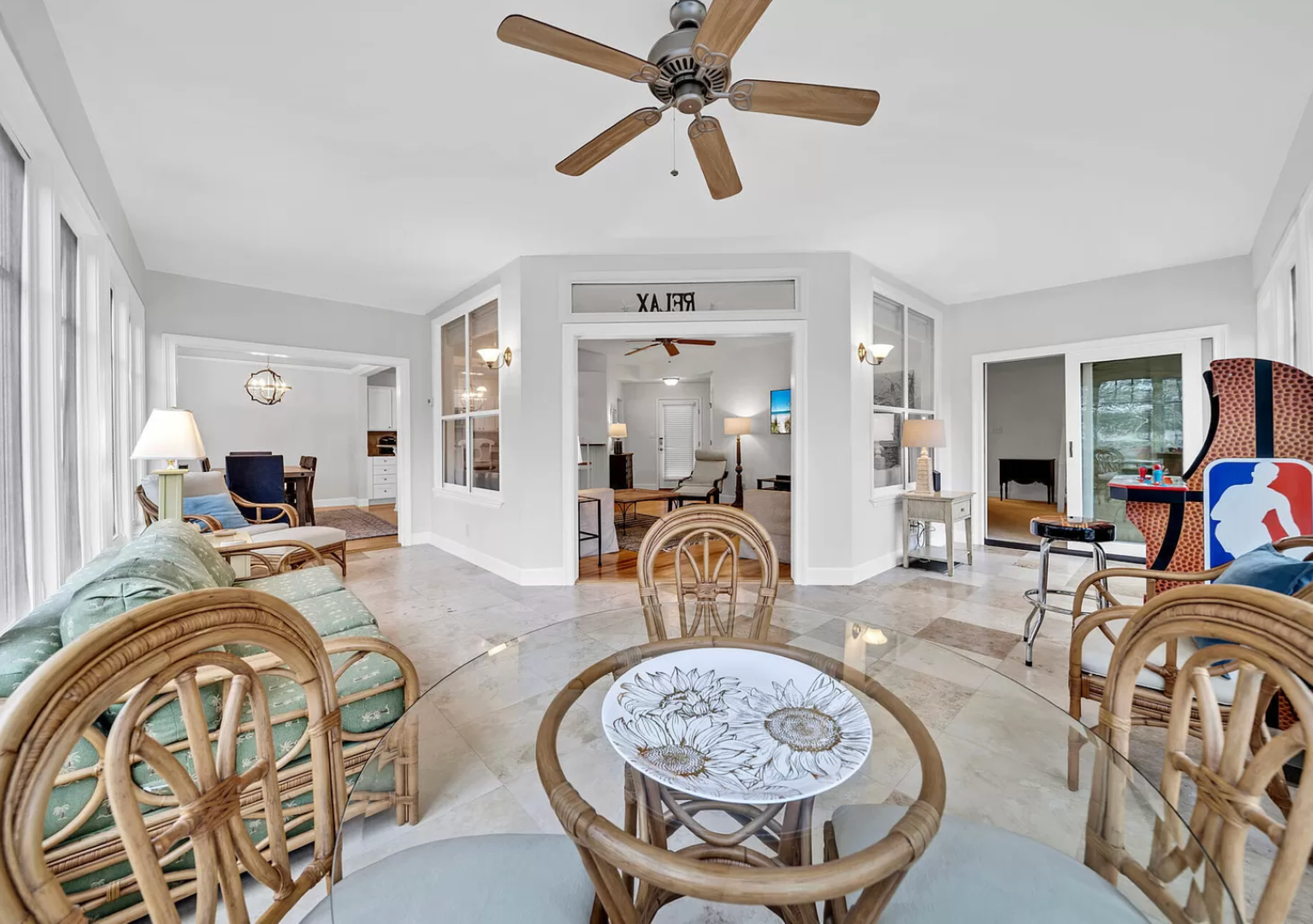 Start the day with a tasty breakfast in the radiant sunroom.