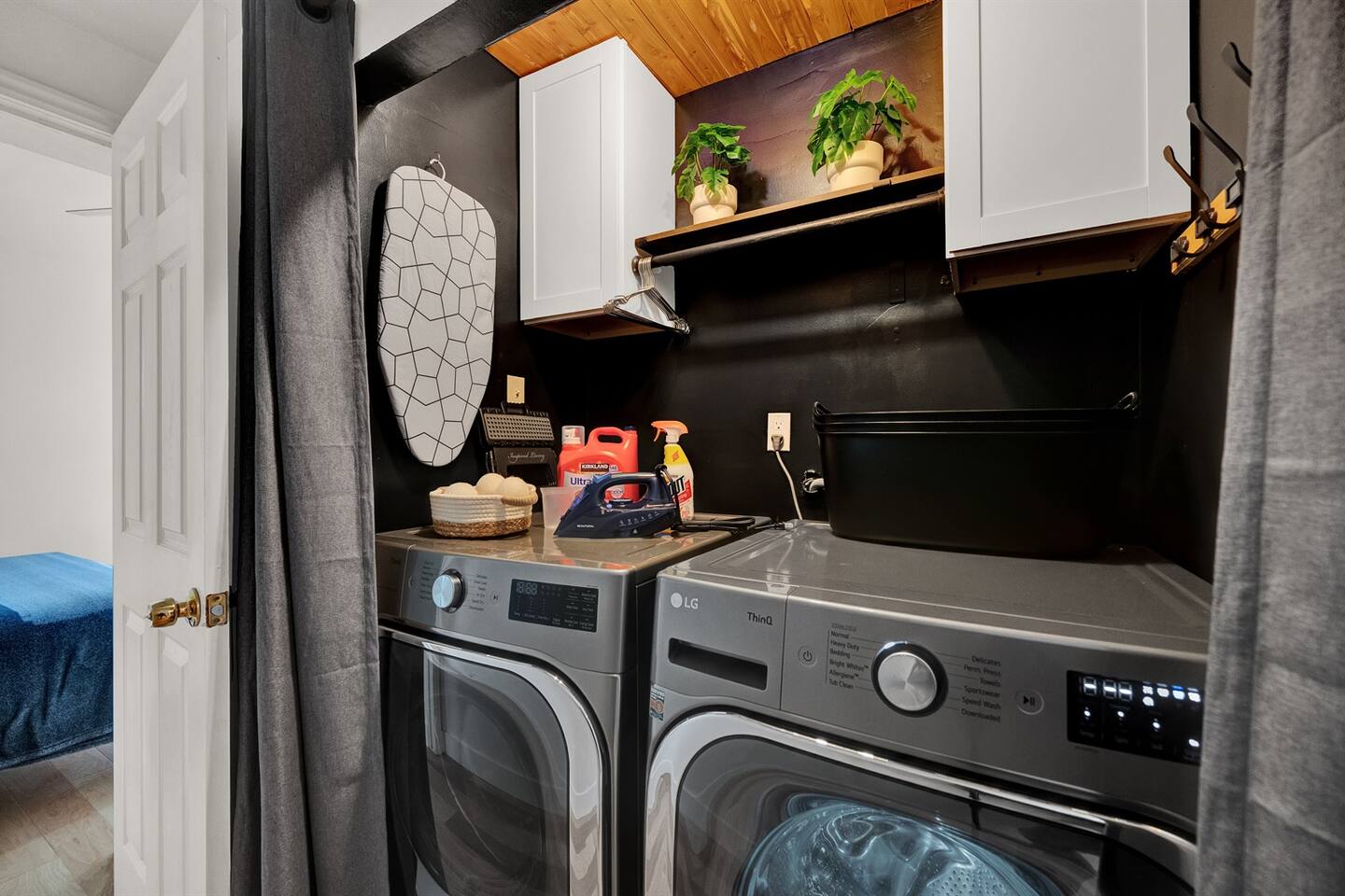 Our laundry station is stocked with all the essentials, so packing light is no problem — clean, convenient, and ready when you are.