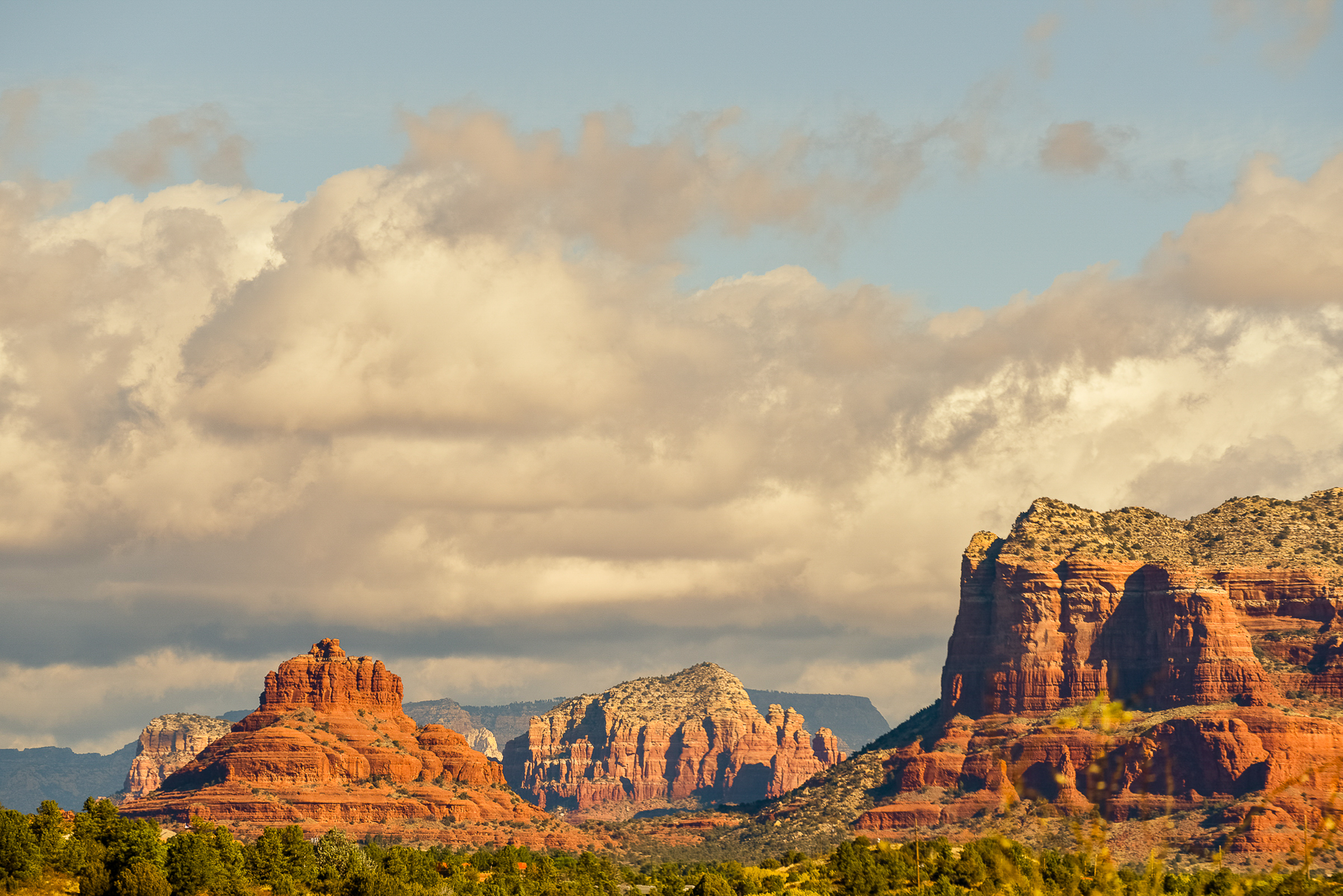 Bell Rock rising above Sedona’s red rock landscape, a popular landmark and hiking destination about 15 min from the guesthouse.