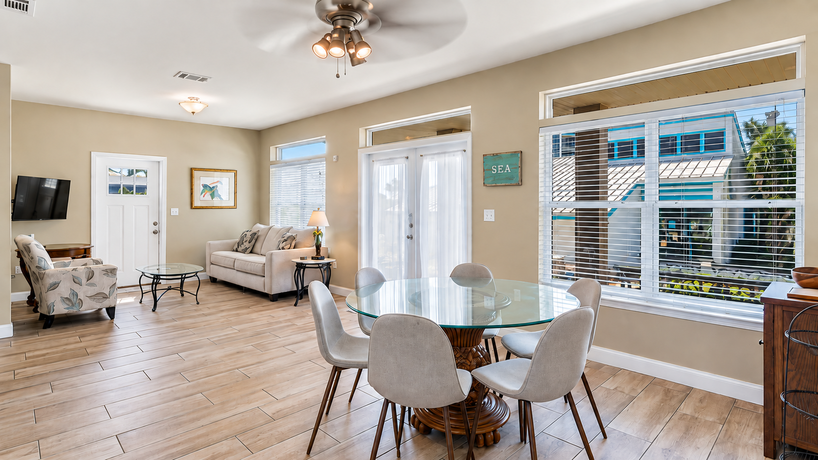 First Floor: (Dining #1)  Dining area with a round table seating 6. 