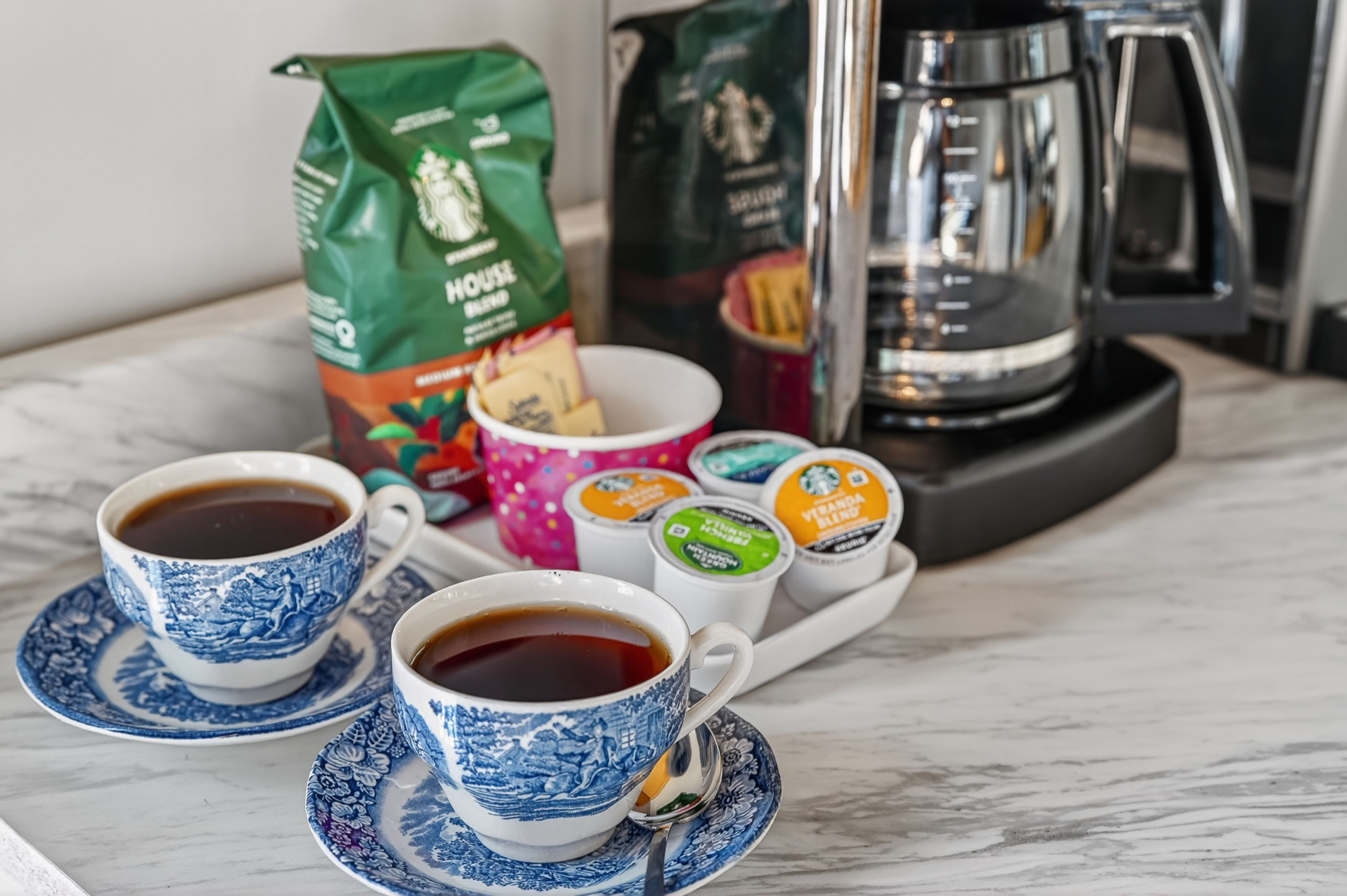 Start your morning with complimentary coffee and tea.