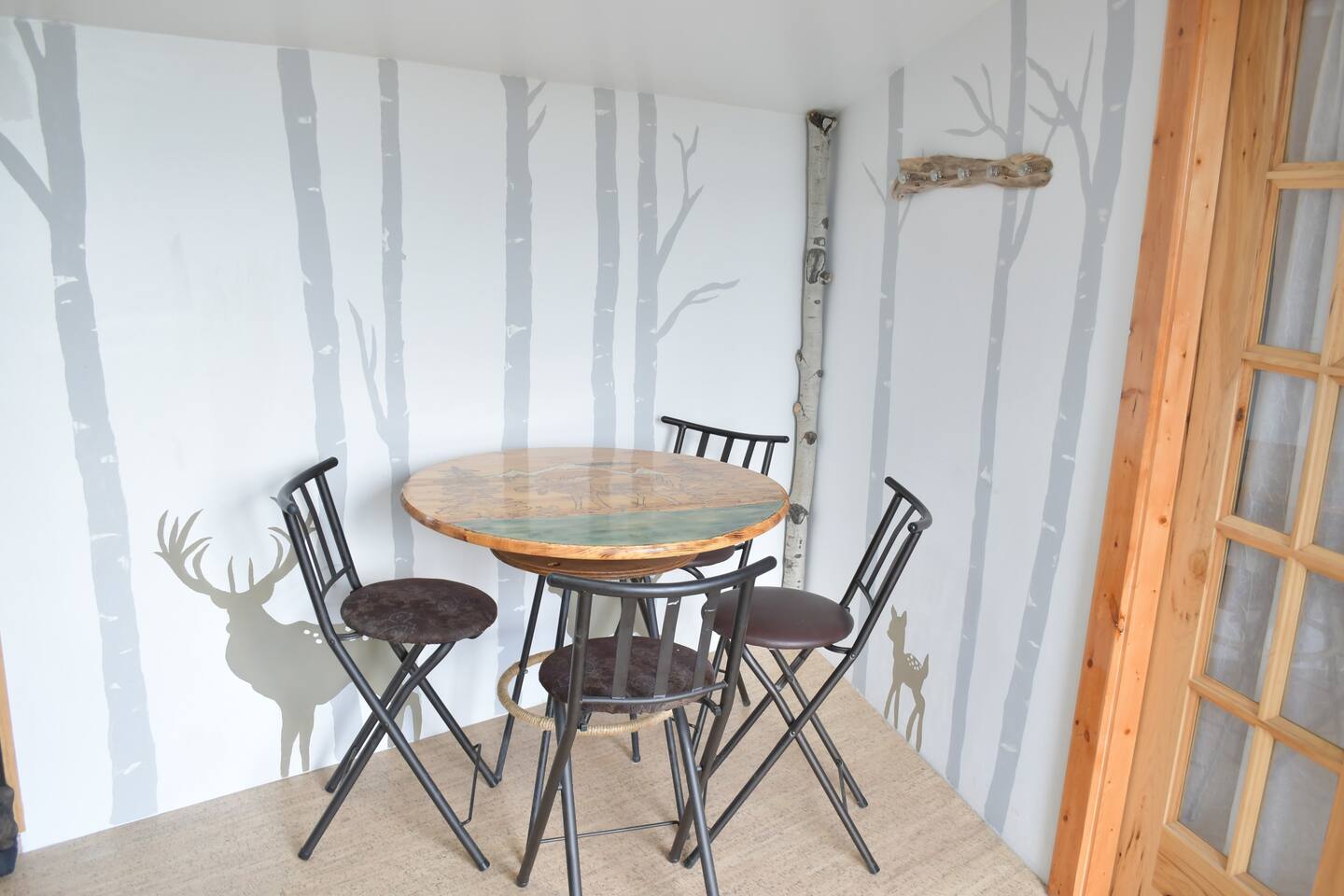 Dining area, the table glows in the dark