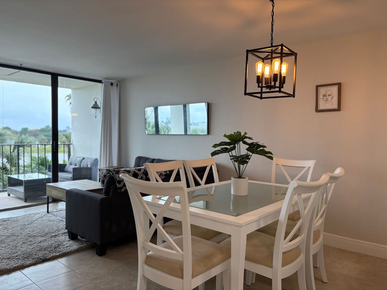 The dining room is well laid out, with plenty of seating and good lighting.