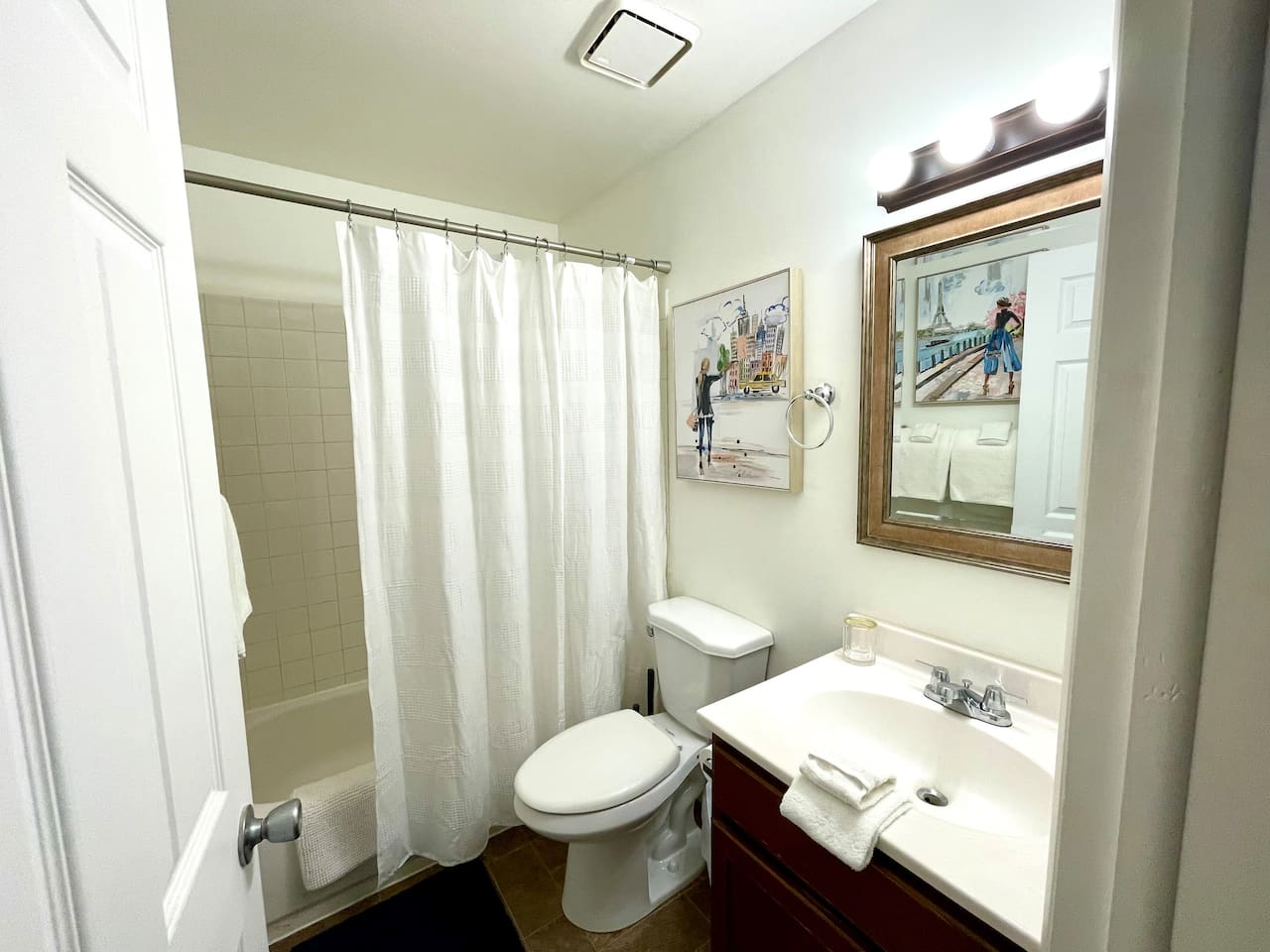 Full bathroom with tub