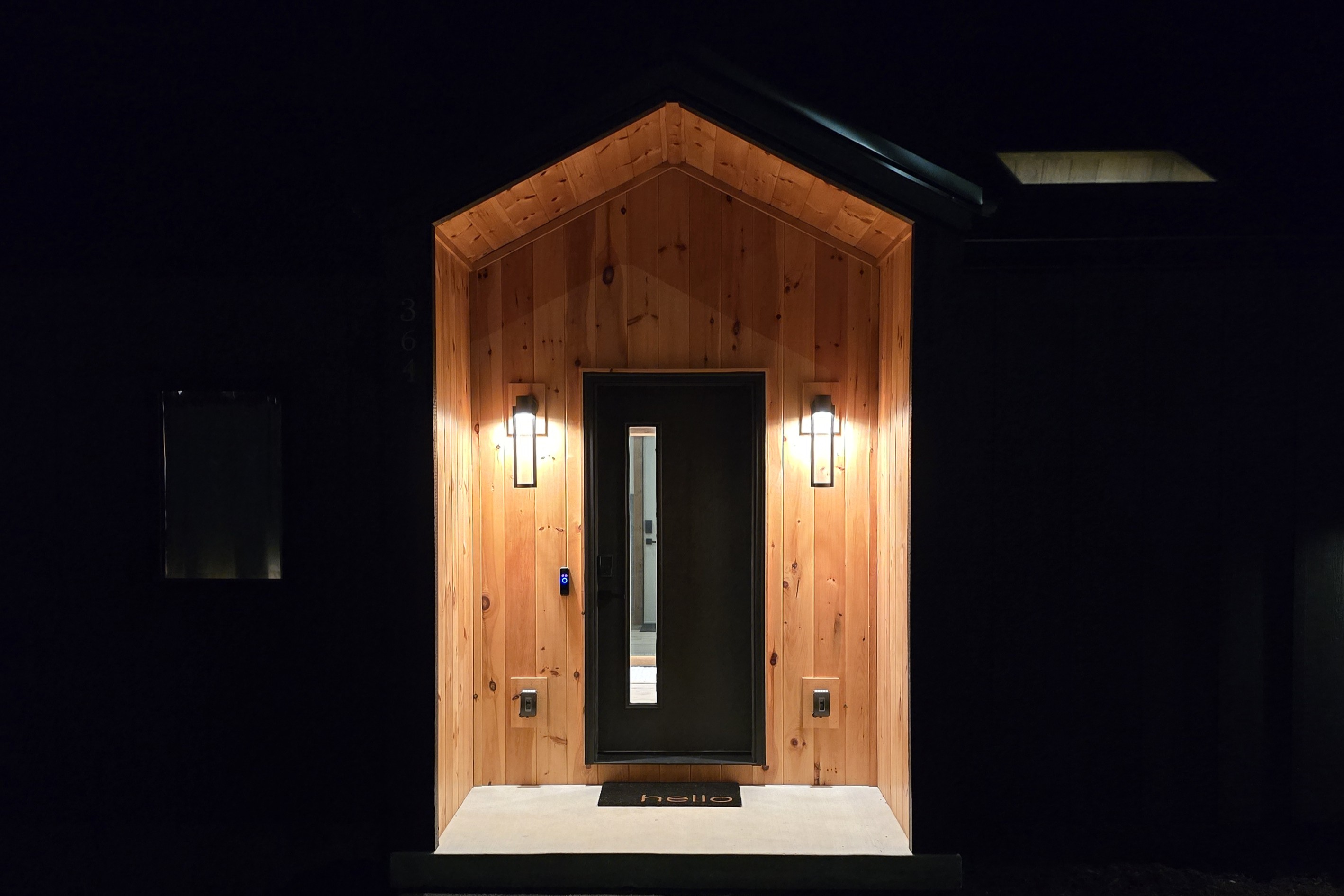 Front porch at night