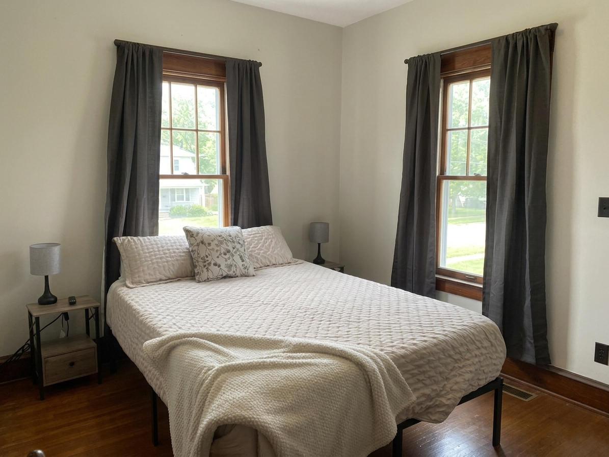 Bedroom with queen bed