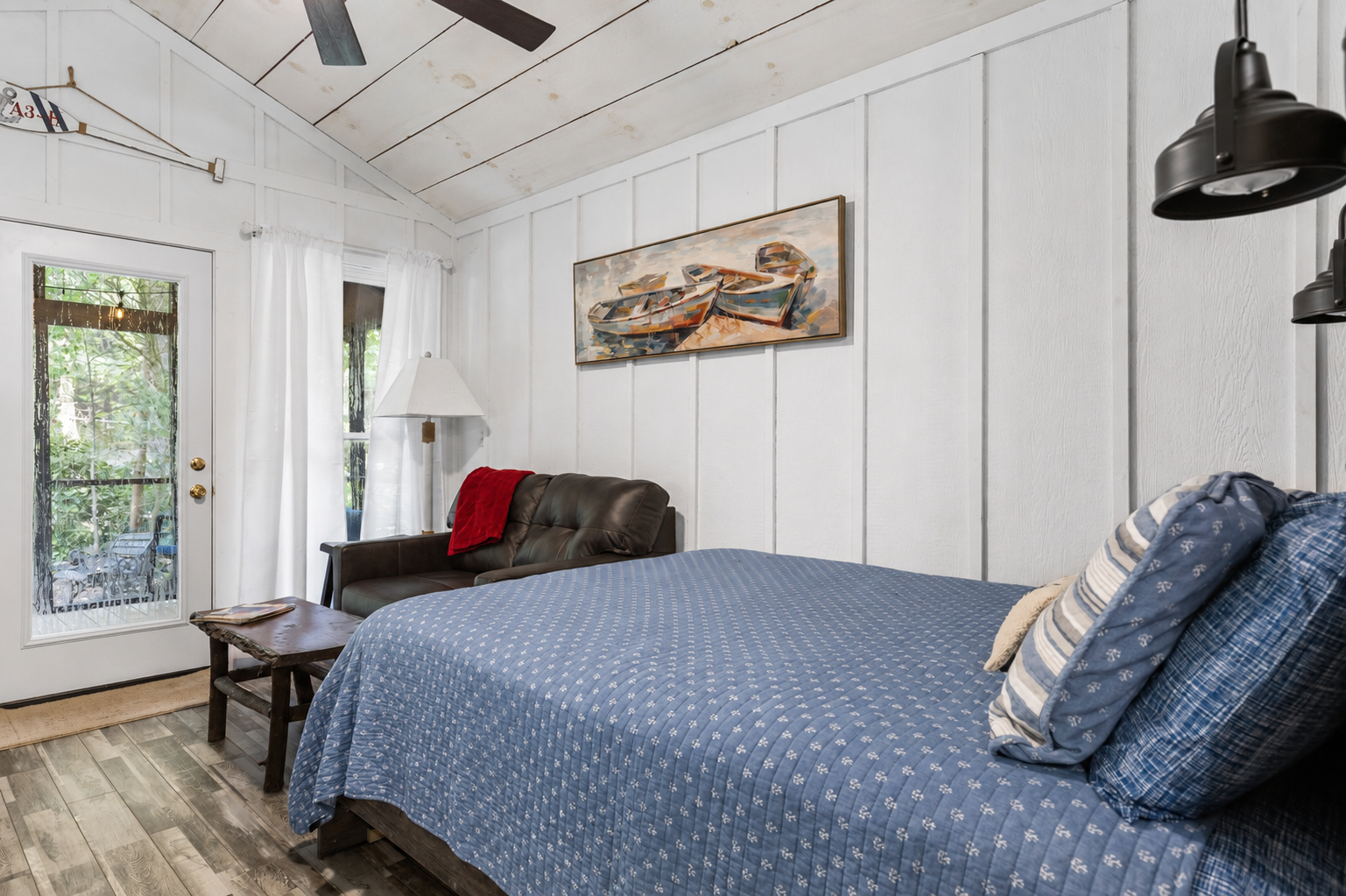 Relax in your own cozy retreat just steps from the main cabin.