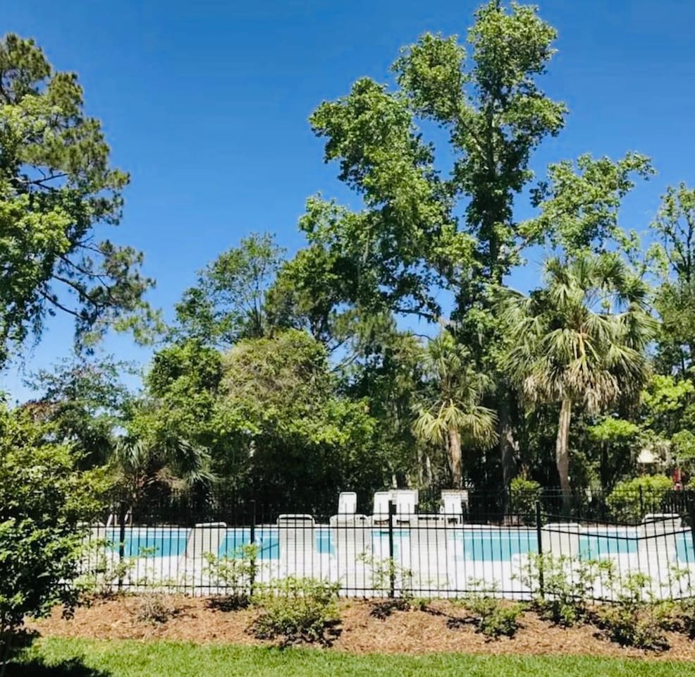 Fenced community pool