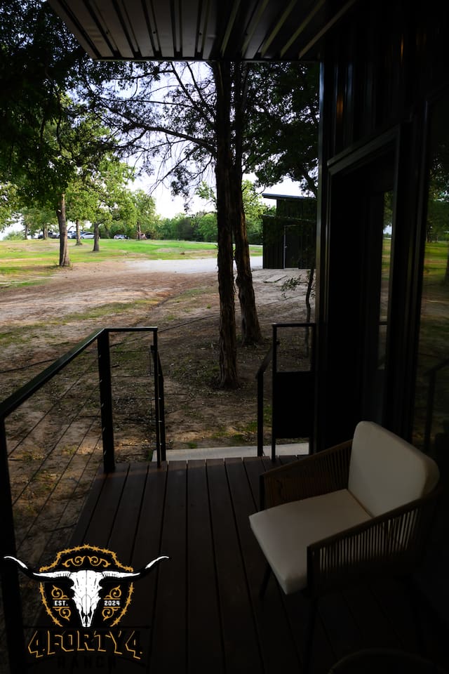 A view of the bathhouse from your patio.  Only 20 yards away.