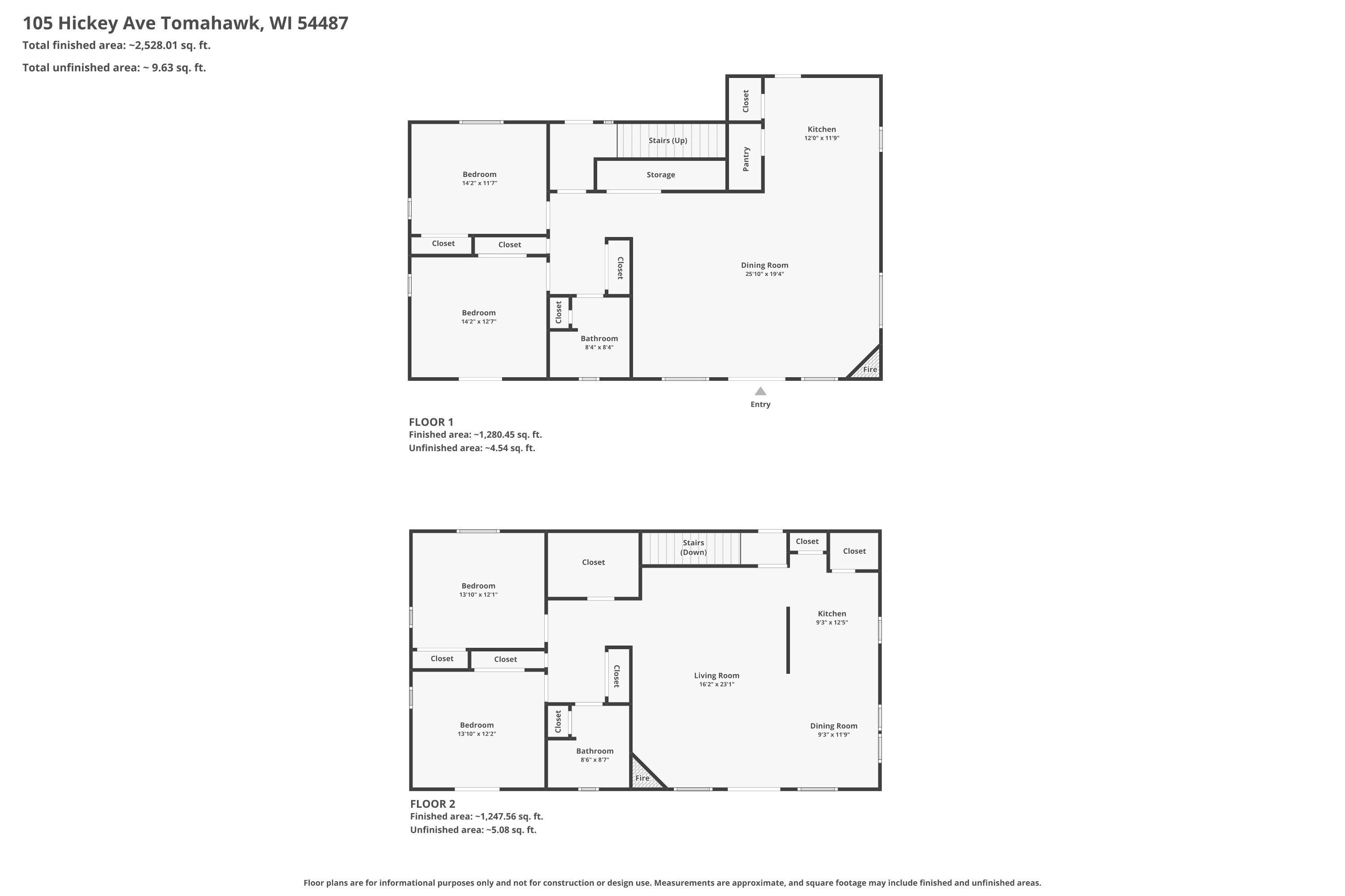 Floor Plan - Both Levels Combined
