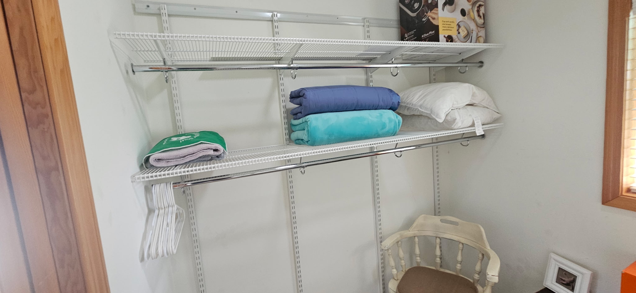 shelves in upstairs walk in closet