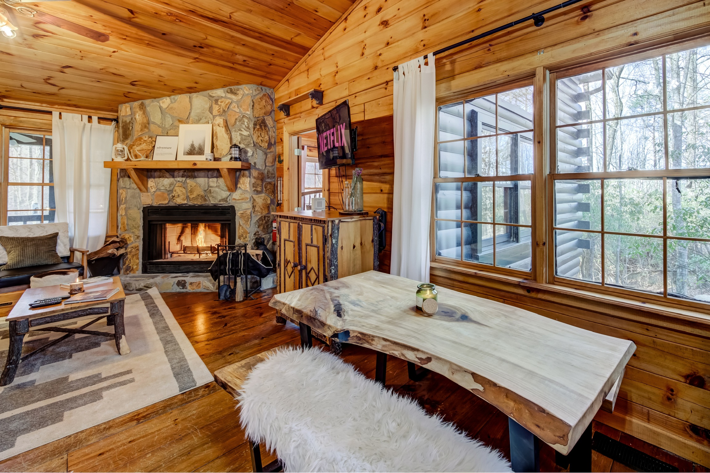 Custom live edge dining table