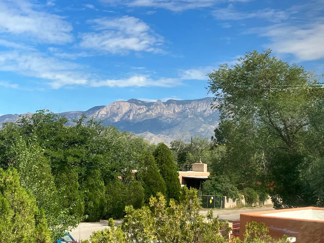 We love the mountain view. Albuquerque is a mile high and Sandia Peak nearly two miles. 10,300 feet to be exact! Have you been on the tramway to the top? Great hiking up there too!