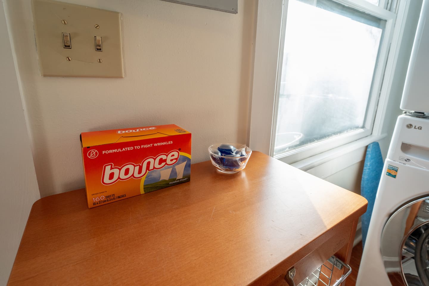 Feel free to use the complimentary detergent provided.