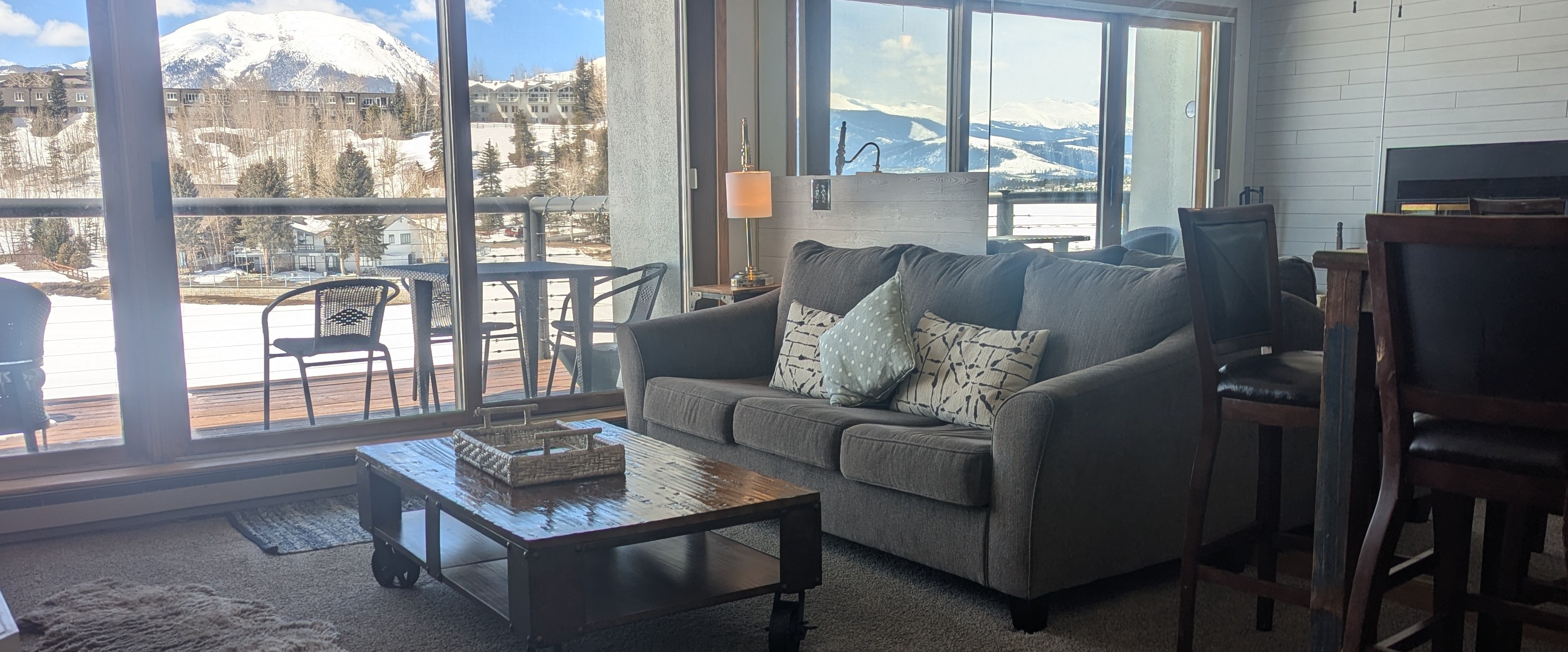 living room from dining area