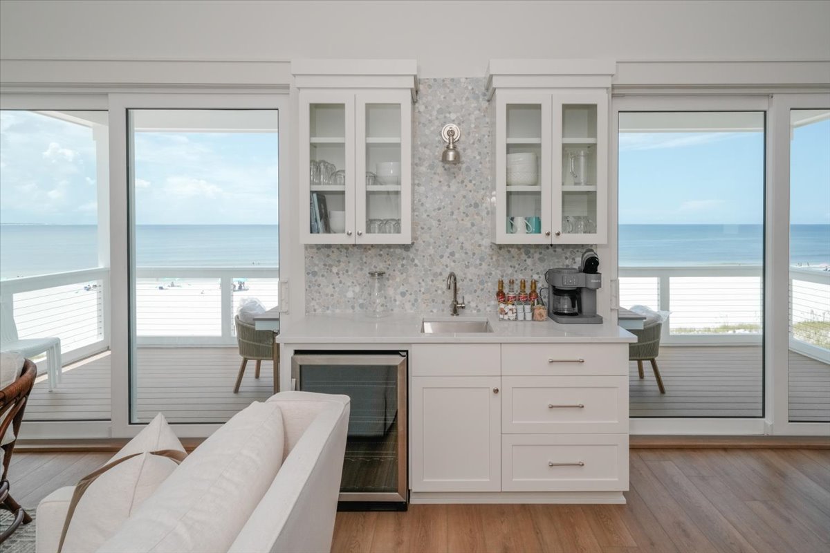 The top floor offers a coffee bar with a Keurig and all your coffee essentials!