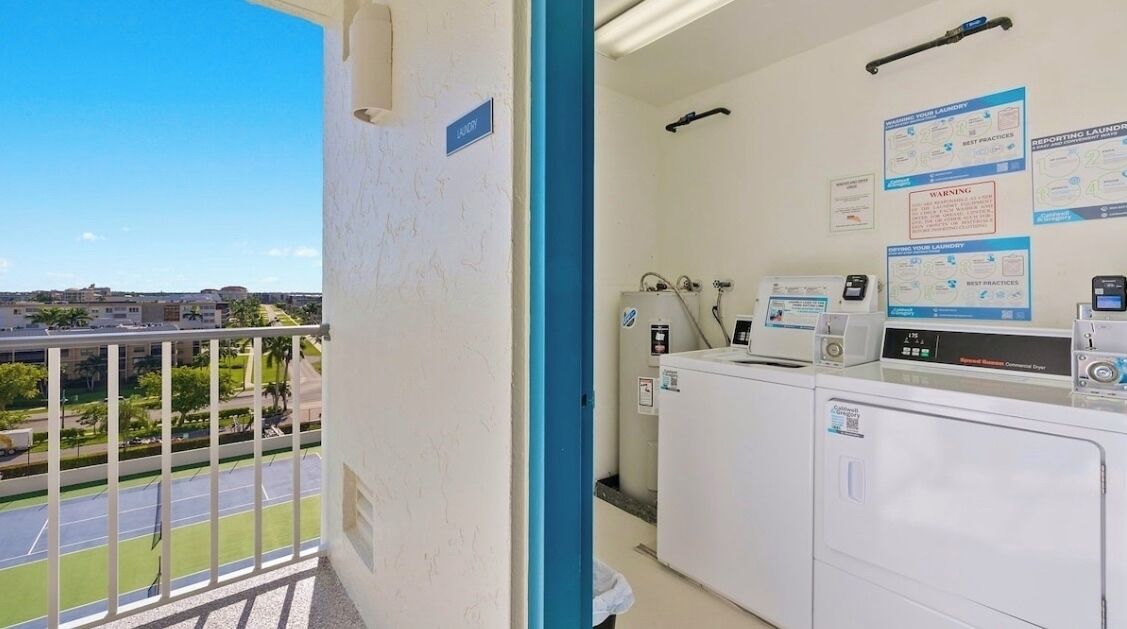 Laundry Facilities on each floor. Machines take credit cards