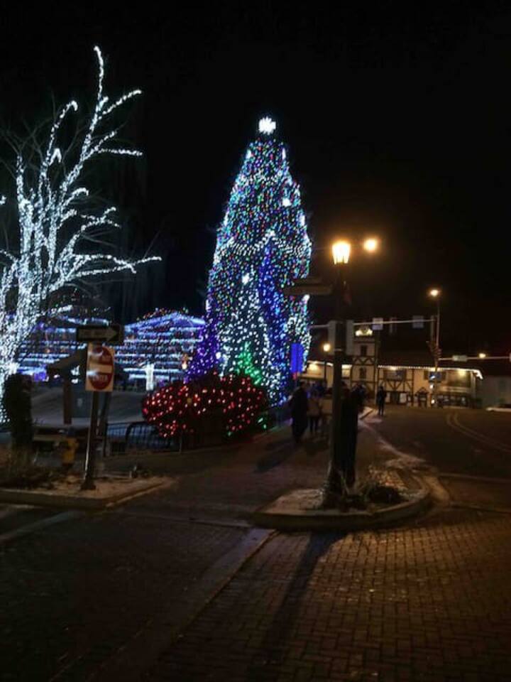 Christmas lights downtown.