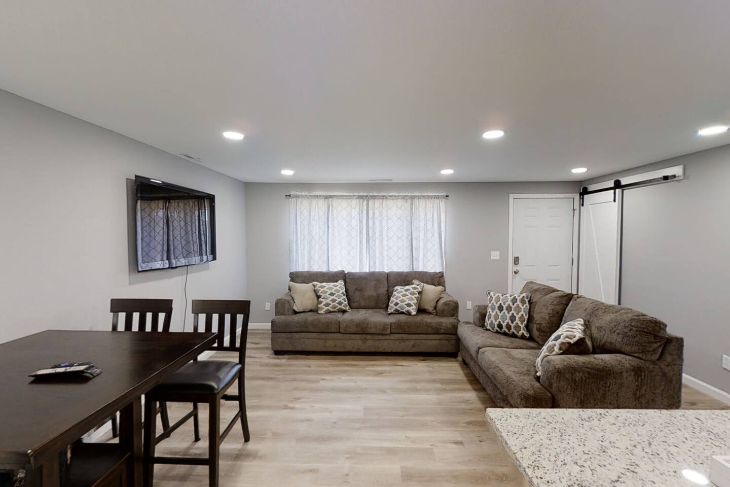 Living Area with the Dining Room