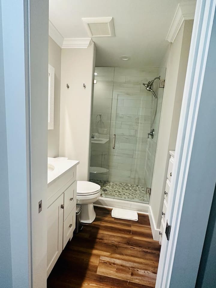 Bathroom with walk-in shower
