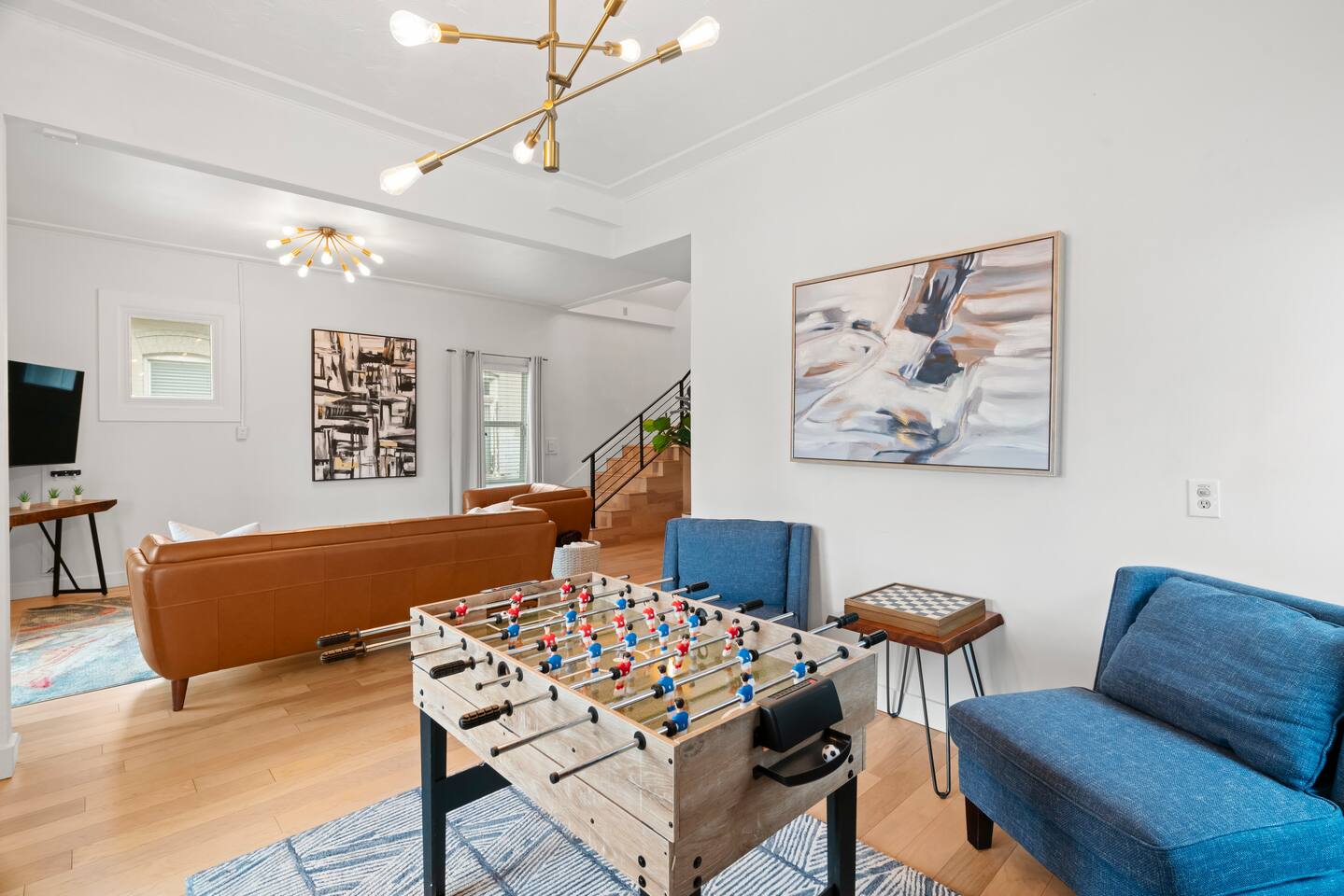 Let the laughter roll — this 12-in-one game table (foosball, air hockey, pool, ping pong & more!) plus classics like Giant Jenga, Ladder Toss, Connect 4, Chess, and Checkers make this the ultimate hub for family fun.