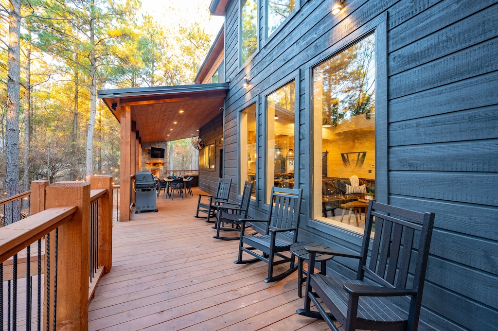 Expansive Deck Space with Various Sitting Areas