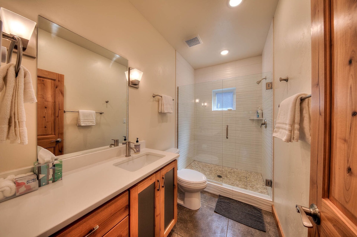 Beautiful bathroom with oversized walk-in shower