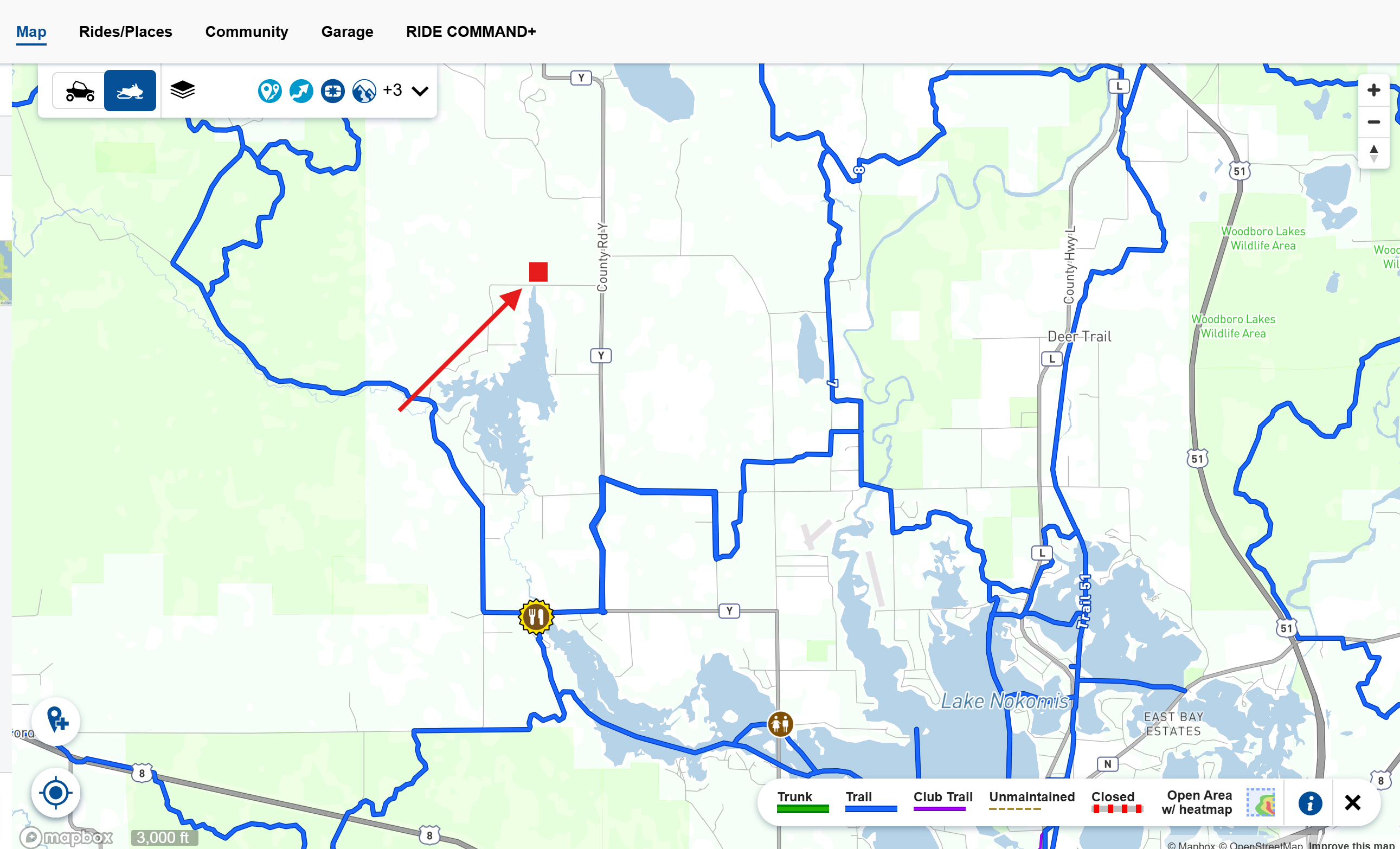 Snowmobile Trail Map