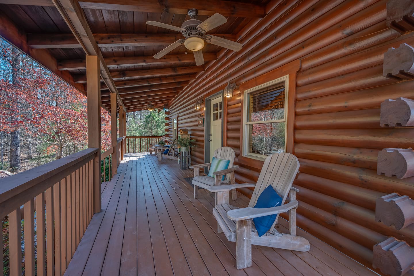 Front porch of cabin