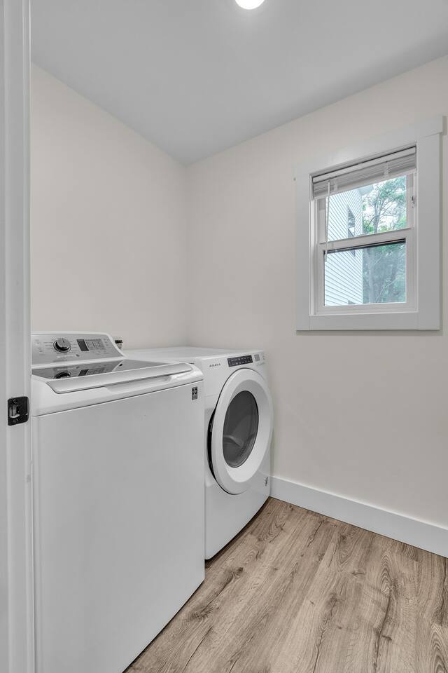 Spacious laundry area