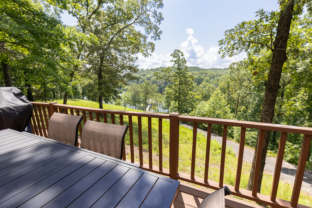 Dine outdoors with a beautiful tree-lined view of the lake — the perfect backdrop for any meal.