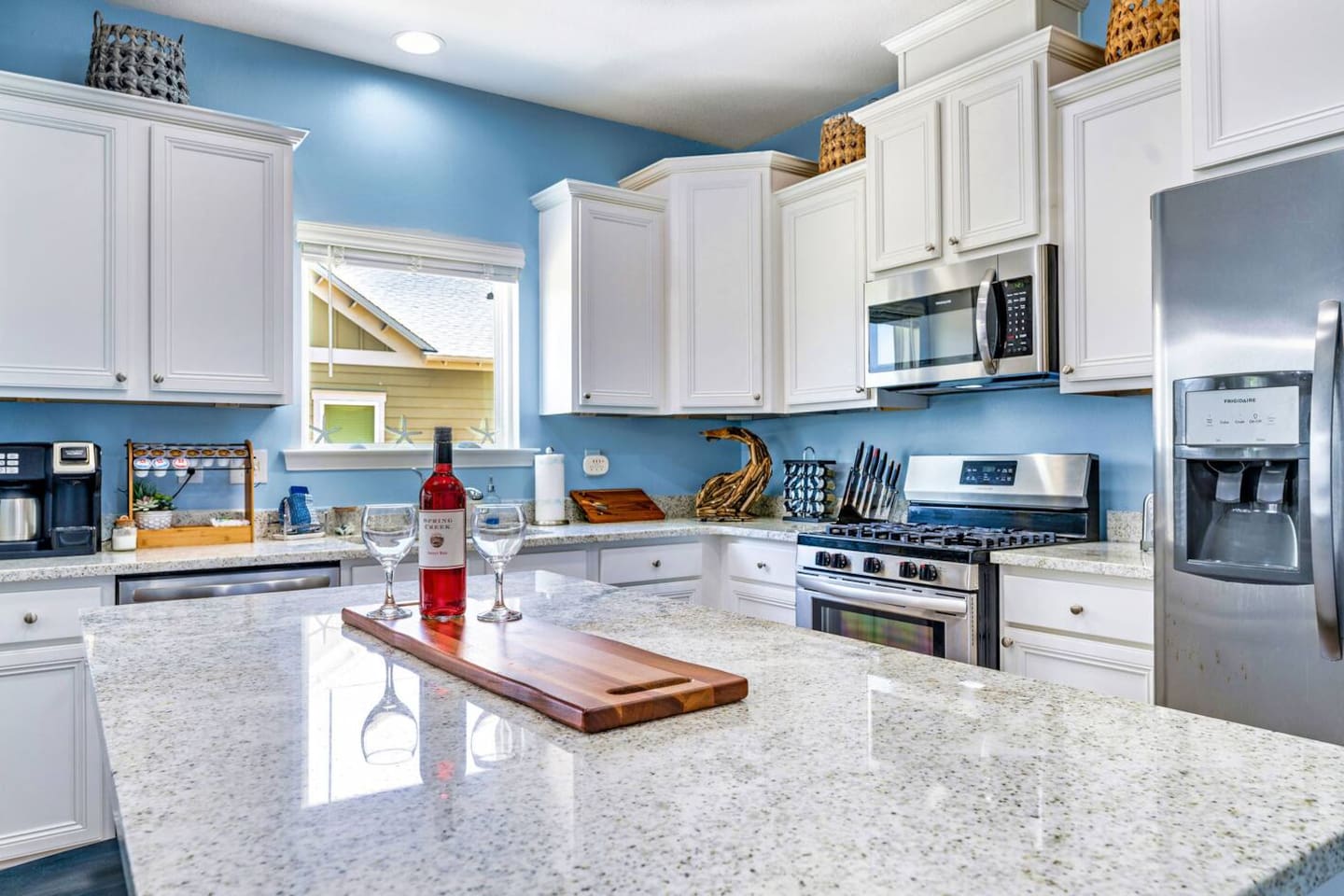 Cook with ease. Fully equipped gourmet kitchen with modern appliances, spacious countertops, and everything you need for home-cooked meals