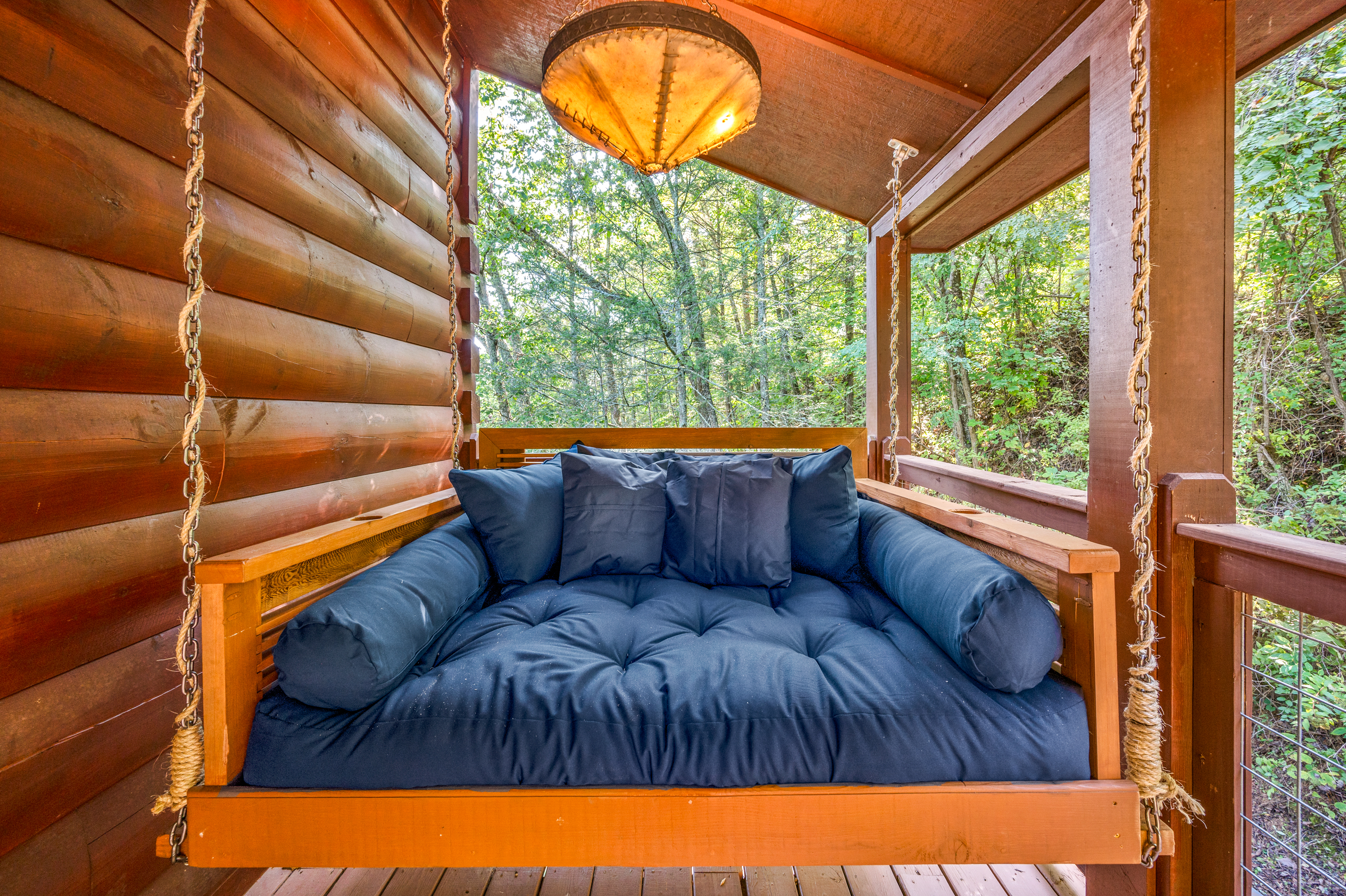 Read A Book Or Relax & Swing On The 10 Inch Mattress While Sipping On Your Morning Coffee