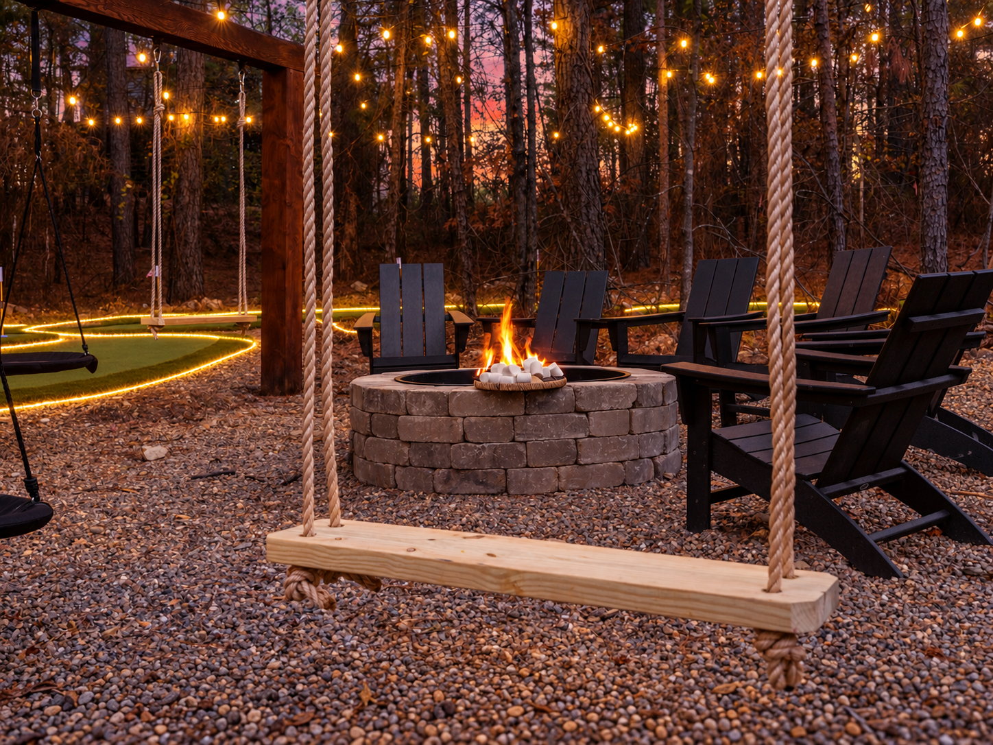 Gather around the firepit for unforgettable moments under the stars. We’ve got you covered with starter firewood and all the s’mores essentials because every great stay deserves sweet memories.